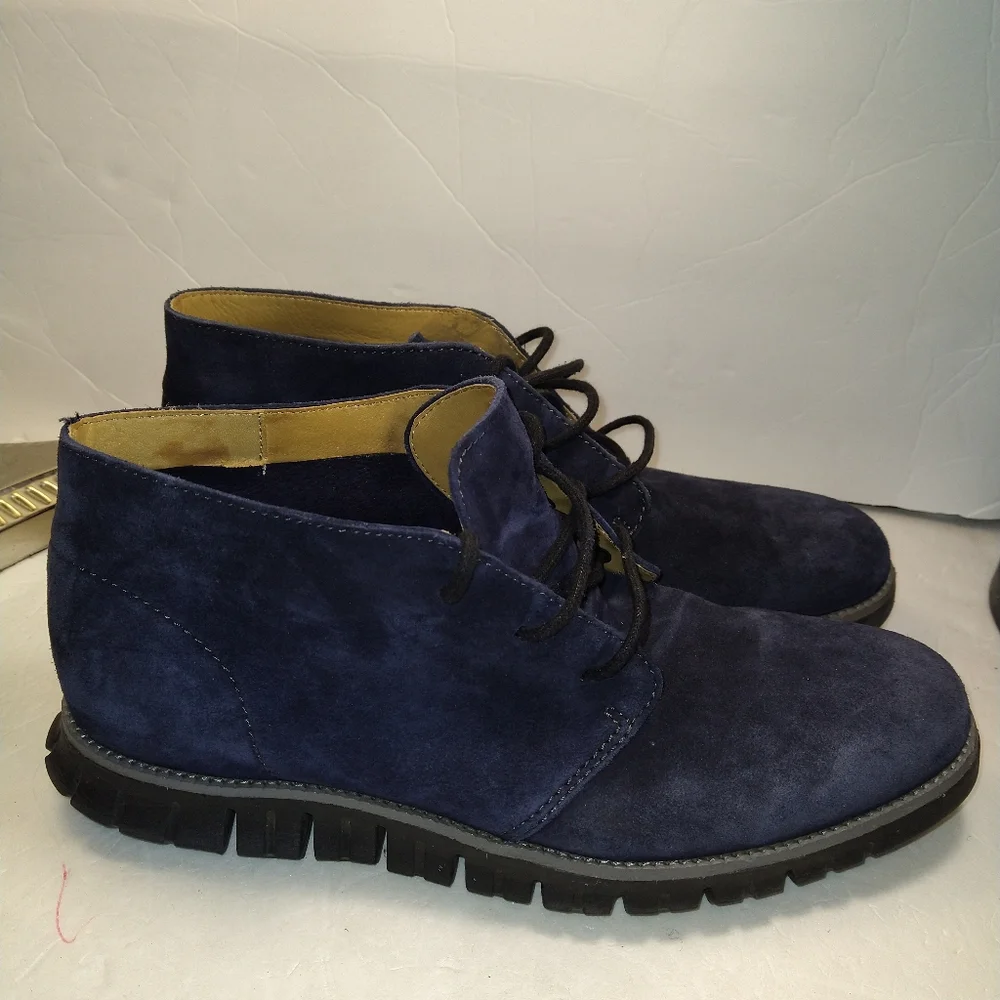 Cole Haan Zerogrand Blue Suede Chukka Boots Men's sz 11M.